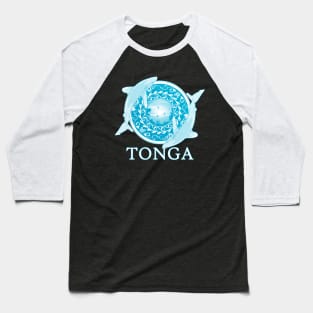 Oceanic Whitetip Sharks Tonga Pride Baseball T-Shirt